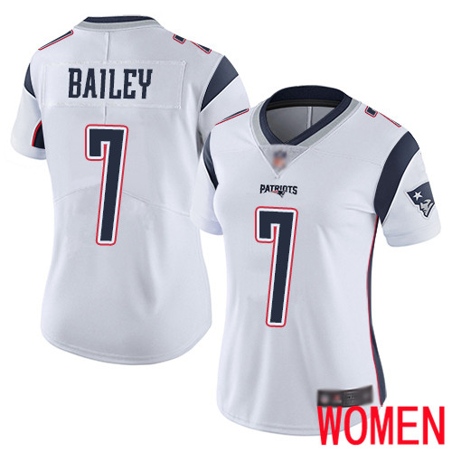 New England Patriots Football #7 Vapor Untouchable Limited White Women Jake Bailey Road NFL Jersey->women nfl jersey->Women Jersey